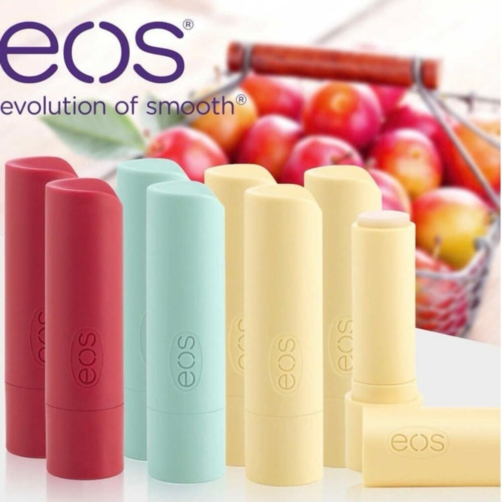 EOS Organic Lip Balm Care Collection vanilla mint pomegranate raspberry 9 Pack